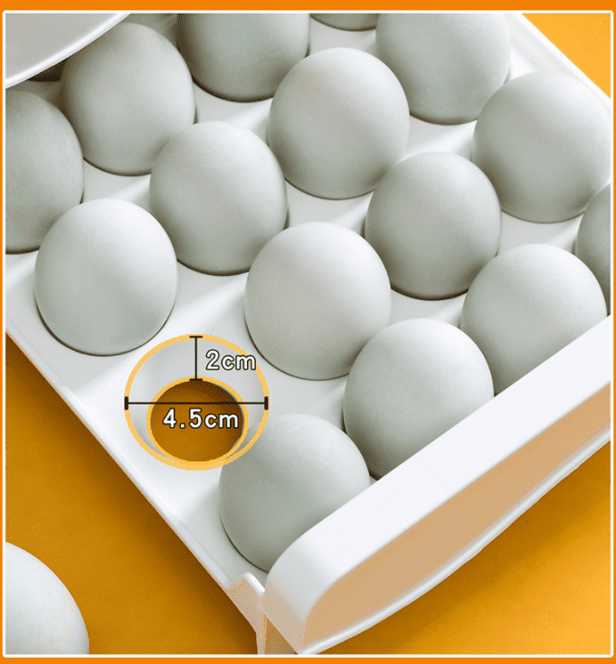 Plastic Stackable 40 Eggs Kitchen Fridge Egg Container.